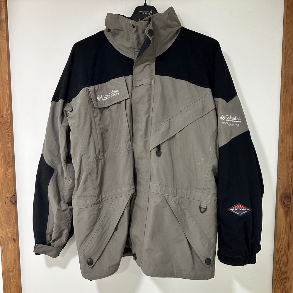 Vintage Columbia Titanium Omni-Tech 3-in-1 Parka Mens XL Fleece Lined SM7056